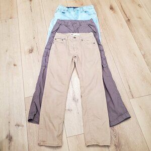 Boys Lot of 3 Jeans Pants Size 12R Adjustable Waist Kids Carpenter Khaki Levis